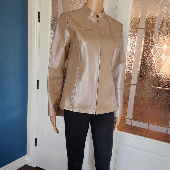 LEATHER CHADWICKS OF BOSTON JACKET - Picture 13 of 13